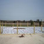 Building site ready for concrete. One ton of rebar installed.