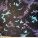 Abstract galaxy and stars painting finished on gallery ceiling. 4/3/16