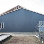 East exterior wall completed with window, siding and door.
2/16/13