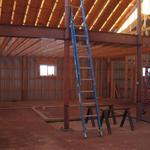  Interior I joist in place and lower plate placed on concrete for the studded wall.  Great Day!  Thank You  Chuck K and Les K!  3/2/13