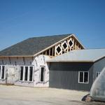 What a great week... all the exterior main wall siding finished. 4 of the 6 diamond window frames are in place then this area of the building will be ready for siding.  4/5/13